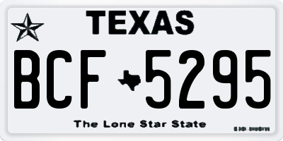 TX license plate BCF5295