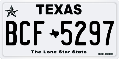 TX license plate BCF5297