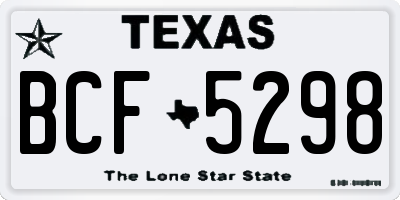 TX license plate BCF5298