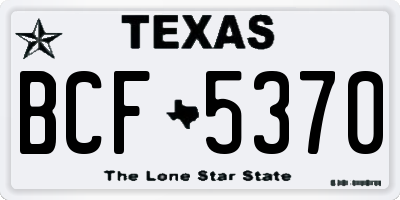 TX license plate BCF5370