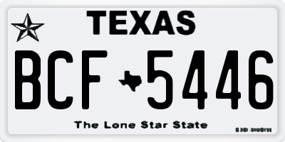 TX license plate BCF5446