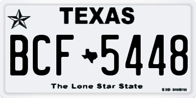 TX license plate BCF5448