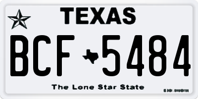 TX license plate BCF5484