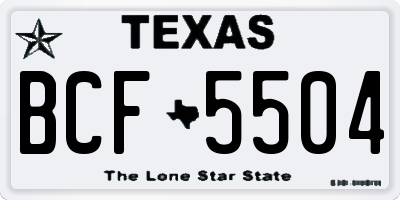 TX license plate BCF5504