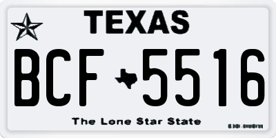 TX license plate BCF5516