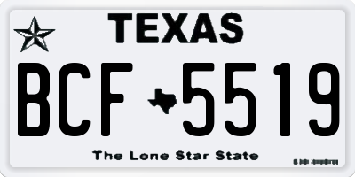 TX license plate BCF5519