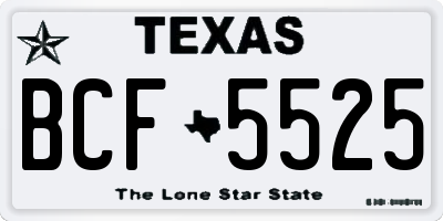 TX license plate BCF5525