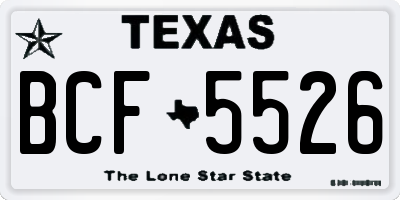 TX license plate BCF5526