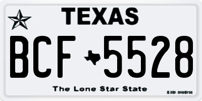 TX license plate BCF5528