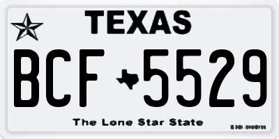 TX license plate BCF5529