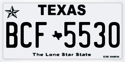 TX license plate BCF5530