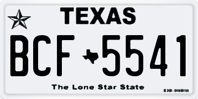 TX license plate BCF5541