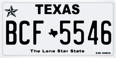 TX license plate BCF5546