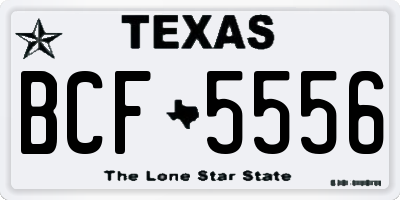 TX license plate BCF5556