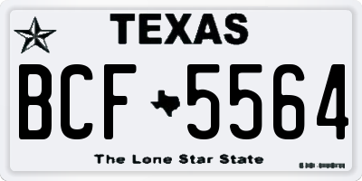 TX license plate BCF5564