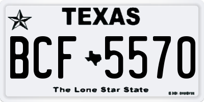 TX license plate BCF5570
