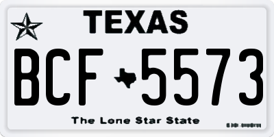 TX license plate BCF5573