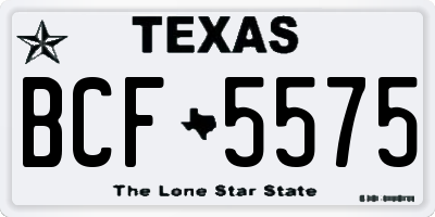 TX license plate BCF5575