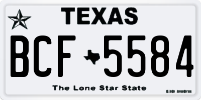 TX license plate BCF5584
