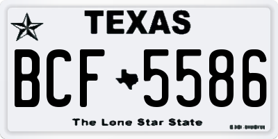 TX license plate BCF5586
