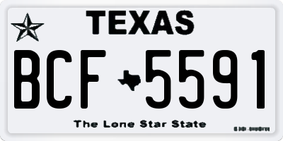 TX license plate BCF5591