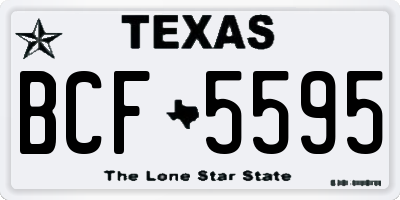 TX license plate BCF5595