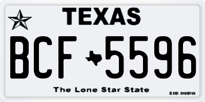 TX license plate BCF5596