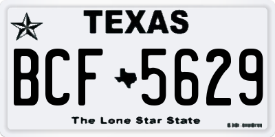 TX license plate BCF5629