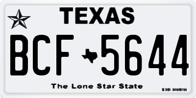 TX license plate BCF5644