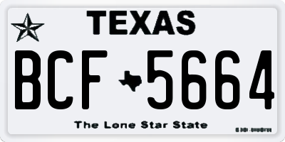 TX license plate BCF5664