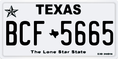 TX license plate BCF5665