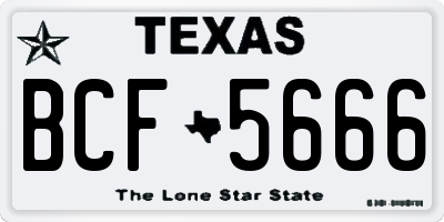 TX license plate BCF5666