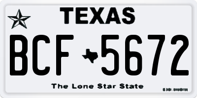 TX license plate BCF5672