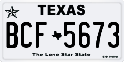 TX license plate BCF5673