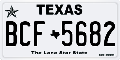TX license plate BCF5682