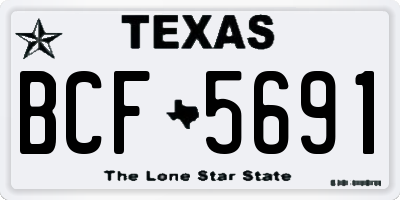 TX license plate BCF5691