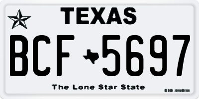 TX license plate BCF5697