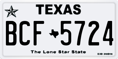 TX license plate BCF5724
