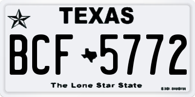 TX license plate BCF5772