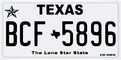 TX license plate BCF5896