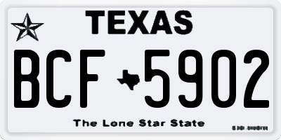 TX license plate BCF5902