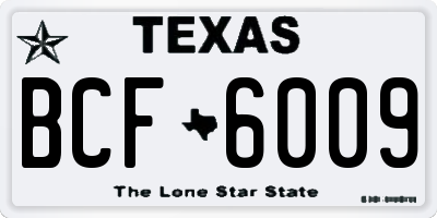 TX license plate BCF6009