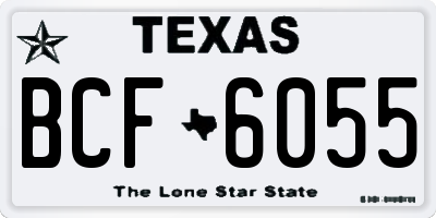 TX license plate BCF6055