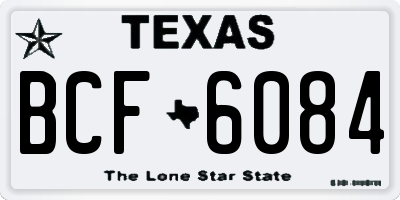 TX license plate BCF6084