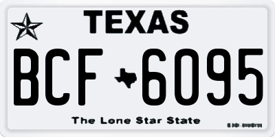 TX license plate BCF6095