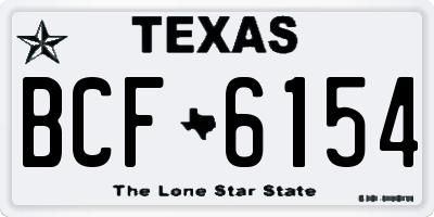 TX license plate BCF6154