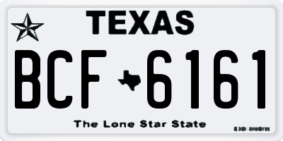 TX license plate BCF6161