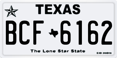TX license plate BCF6162