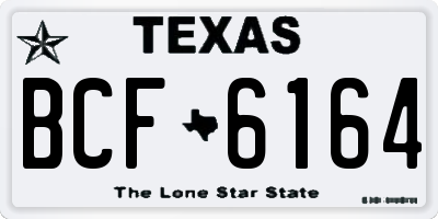 TX license plate BCF6164