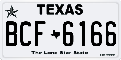 TX license plate BCF6166